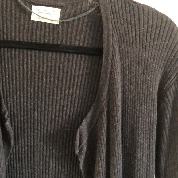 Long rib knit cardigan - Picture 2 of 3